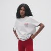Runners Short Sleeve Oversized T-shirt - Light Grey Melange/Classic Red - Image 4