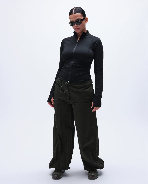 Ultimate Long Sleeve Zip Up Top - Black - Image 6