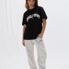 Adanola Sport Short Sleeve Oversized T-Shirt - Black - Image 5