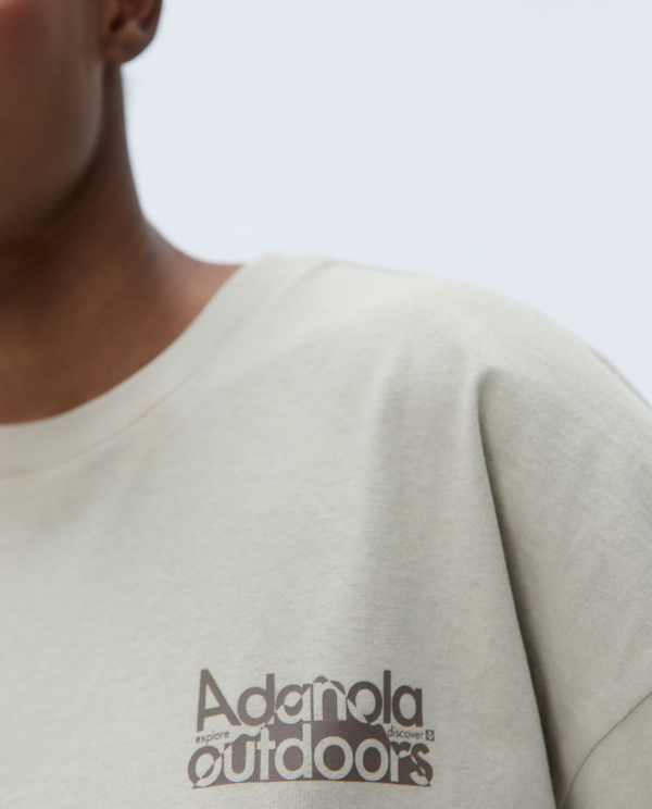 Trail Short Sleeve Drop Shoulder T-shirt - Sand/Cocoa Brown - Image 2