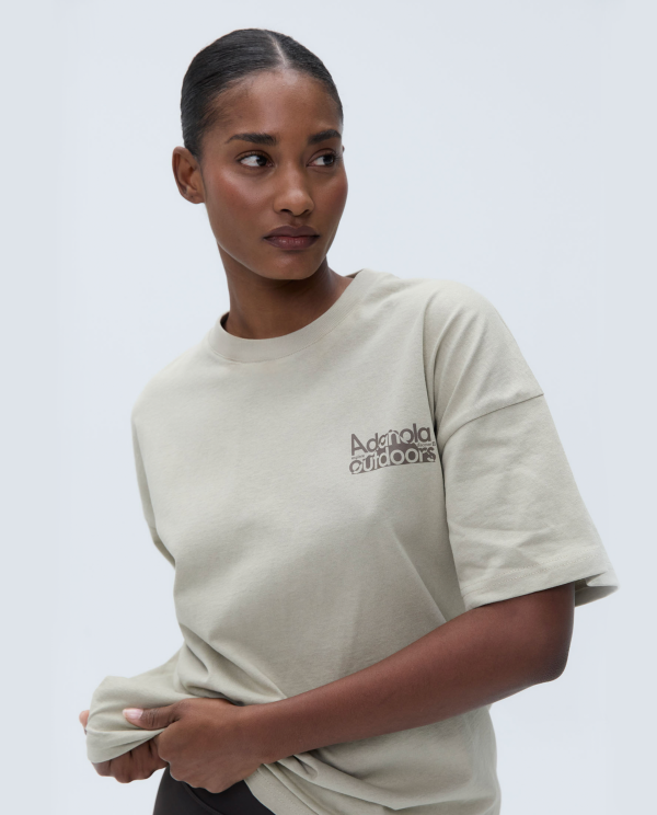 Trail Short Sleeve Drop Shoulder T-shirt - Sand/Cocoa Brown - Image 3