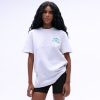 Campus Short Sleeve Oversized T-shirt - Light Grey Melange/Jade Green
