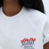 Runners Short Sleeve Oversized T-shirt - Light Grey Melange/Classic Red - Image 3