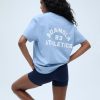 Campus Short Sleeve Oversized T-shirt - Powder Blue/Marshmallow White - Image 2