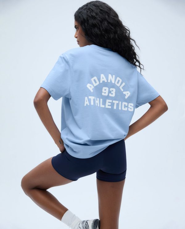 Campus Short Sleeve Oversized T-shirt - Powder Blue/Marshmallow White - Image 2