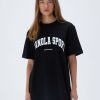 Adanola Sport Short Sleeve Oversized T-Shirt - Black