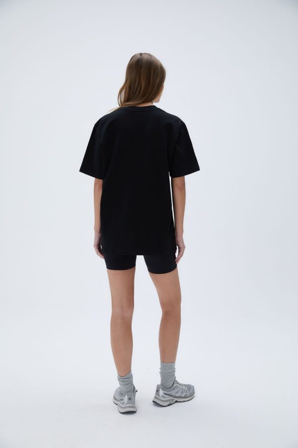 Adanola Sport Short Sleeve Oversized T-Shirt - Black - Image 3
