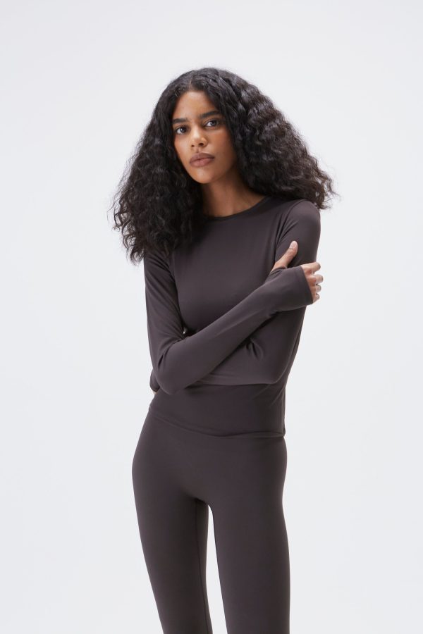 Ultimate Long Sleeve Top - Coffee Bean - Image 5