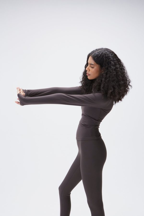 Ultimate Long Sleeve Top - Coffee Bean - Image 6
